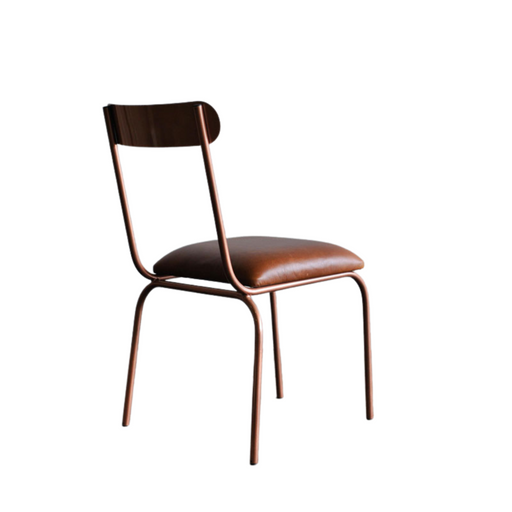 Leather Skool Dining Chair | Copper - 1