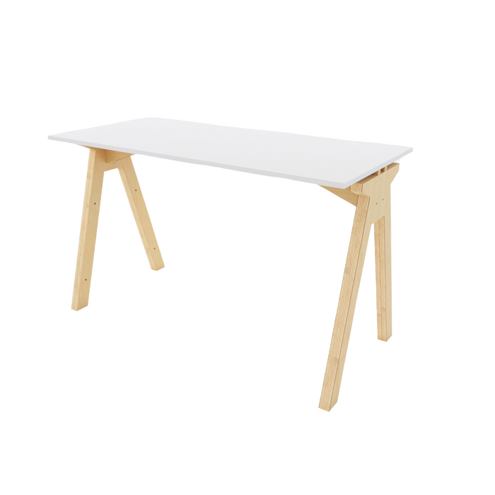 Simple T Desk - White