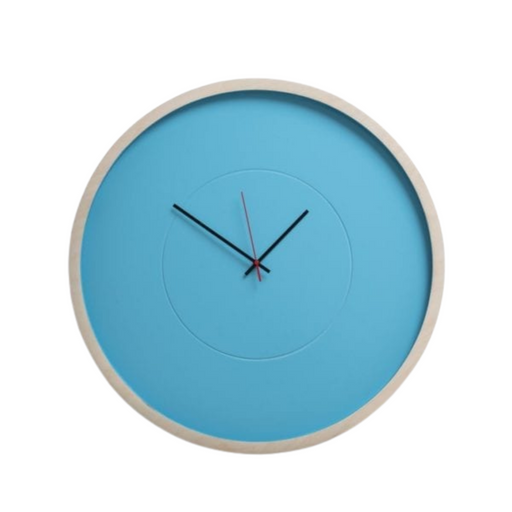 Turquoise Large Deep Frame Round Clock - KNUS