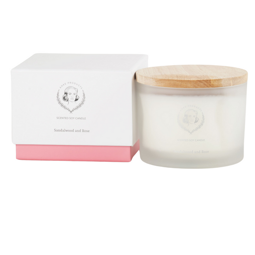Anke Products - Sandalwood Rose Scented Soy Candles [370g] - KNUS