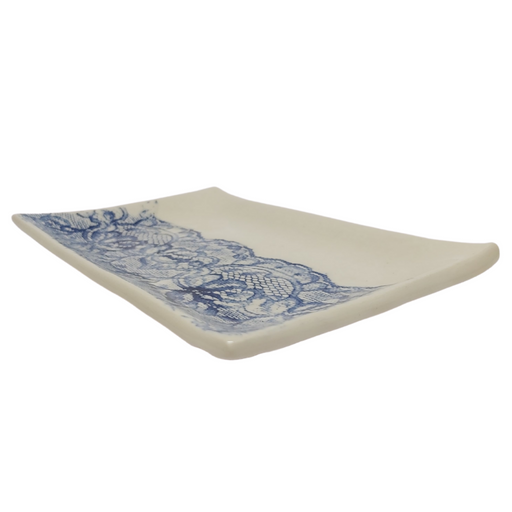 Blue Lace Ceramic Biscuit Plate - 2