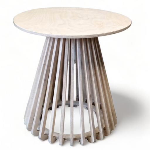Birch Ribbed Side Table - KNUS
