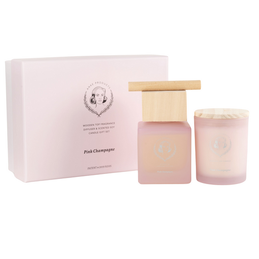 Pink Champagne Diffuser & Candle Gift Set - KNUS
