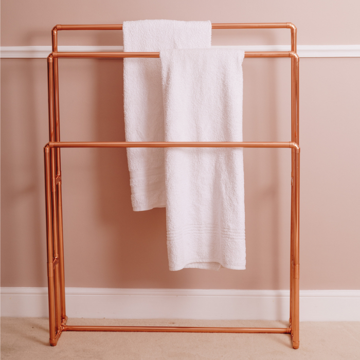 Copper Bathroom Towel Rail - KNUS