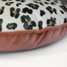 Round Macaron Ebony/Ivory Leopard + Blush Pink Velvet Cushion - KNUS