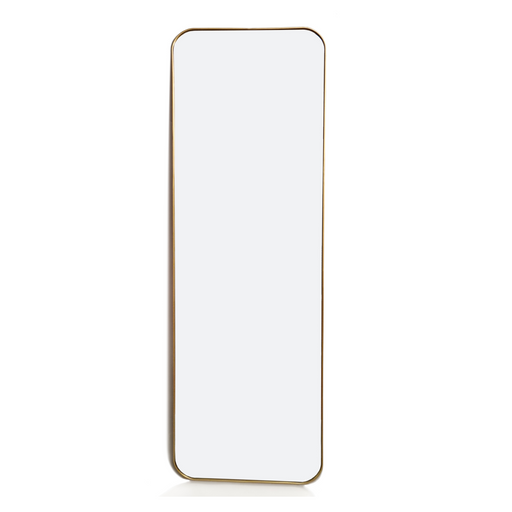 Full Length Rounded Rect Gold Mirror - Thin Frame - KNUS