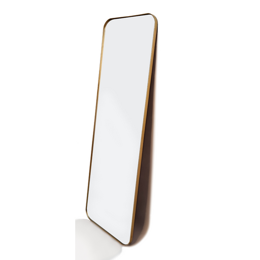 Full Length Rounded Rect Gold Mirror - Thin Frame - KNUS