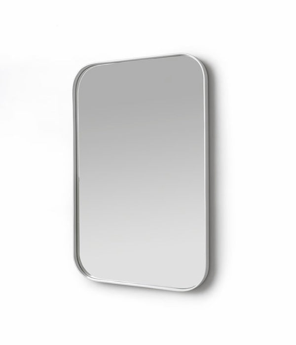 Deep Frame Rounded Rectangle Mirror - White - KNUS