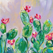 Cactus Garden In Purple Evening Light Art Print - 1
