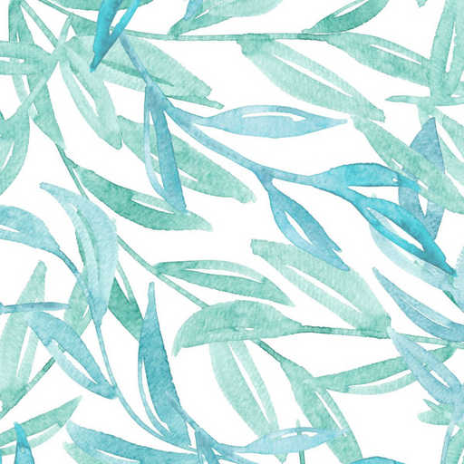 Turquoise Leaves PVC Placemats - 1