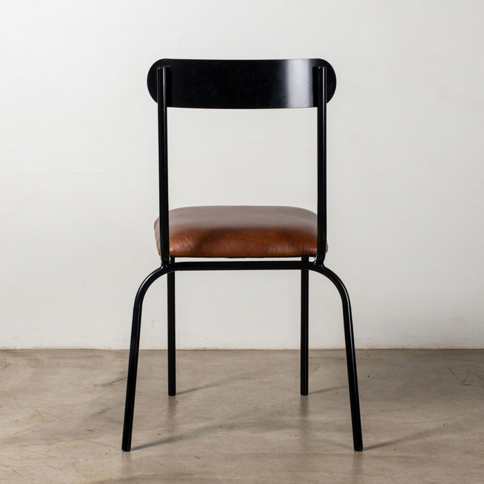 Leather Skool Dining Chair - 6