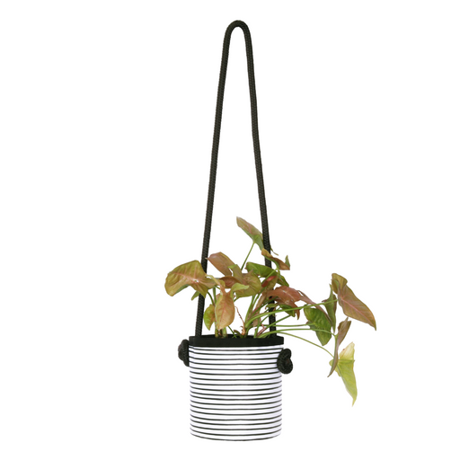 Hanging Black Stripy Planter - Small - KNUS