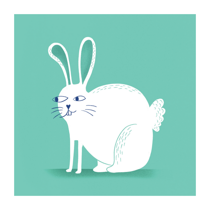 Glum Bunny Art Print - KNUS