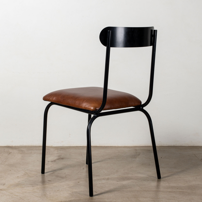 Leather Skool Dining Chair - 7