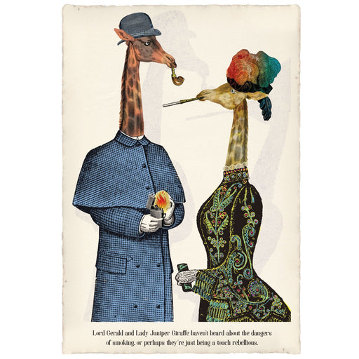Lord Gerald and Lady Juniper Giraffe Art Print | KNUS
