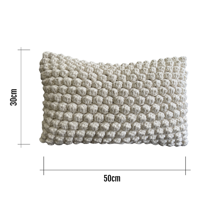 Bobble Scatter Cover in Natural Cotton - KNUS