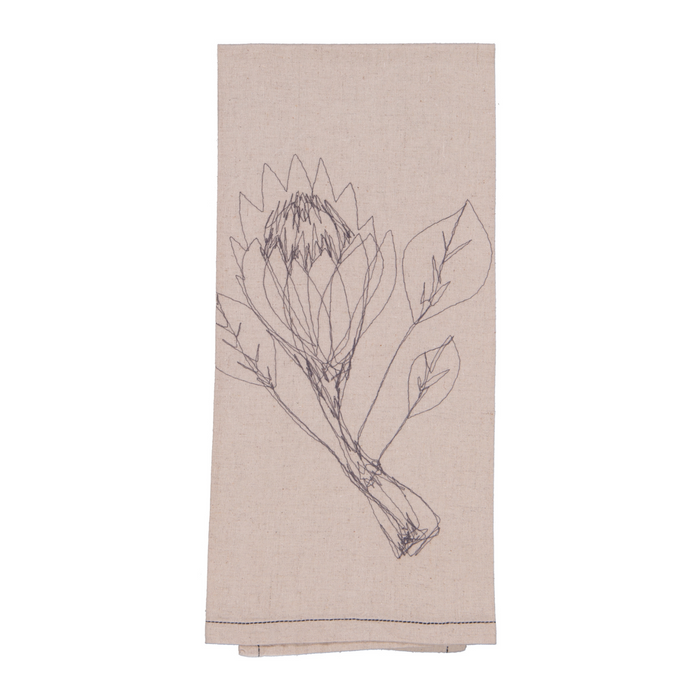 Hemp Protea Tea Towel - 2