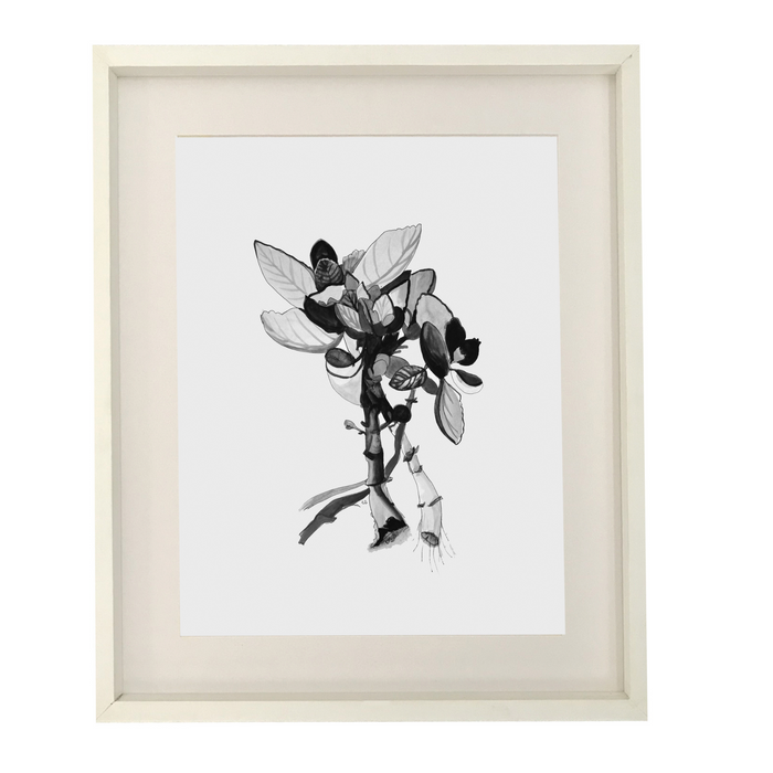 Bouquet Grey Art Print - KNUS
