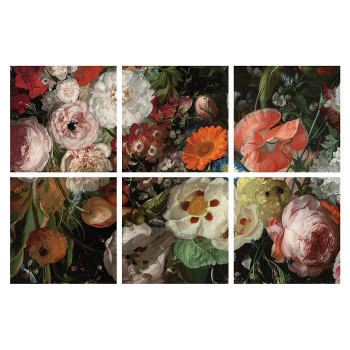 Old Master's Floral Wall Tile Stickers - KNUS