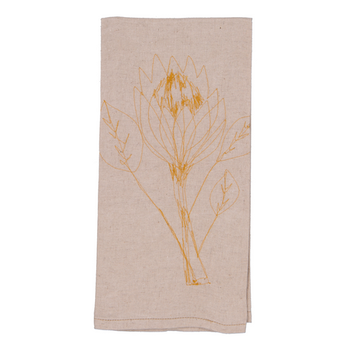Hemp Protea Tea Towel - 1