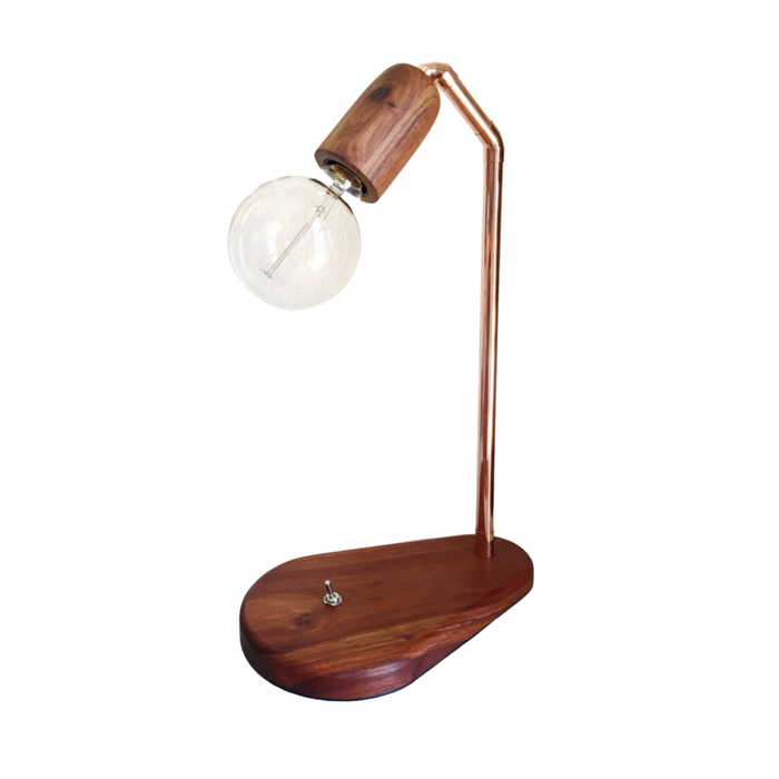 Teardrop Table Lamp with Kiaat Fitting - KNUS