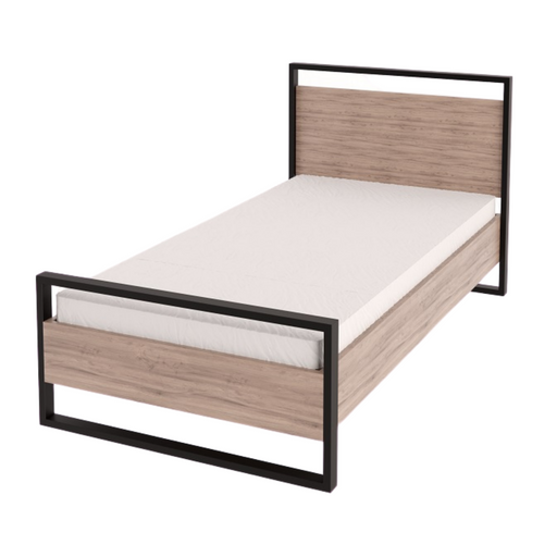Jay Steel Frame Bed with Headboard - KNUS