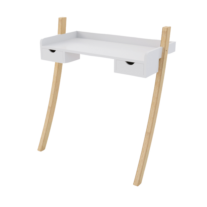 Leaning Desk Mini Drawers - White