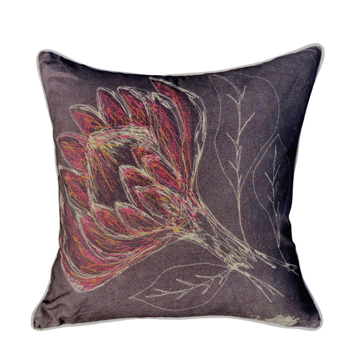 Charcoal King Protea Scatter Cushion Cover - 1