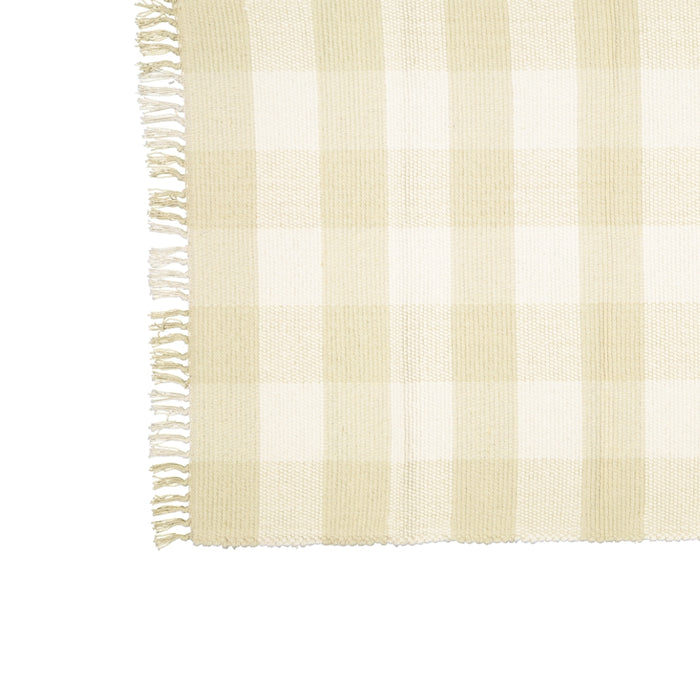Dhurrie Checked Taupe Natural Mat