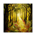 Block Print Sunlit Forest Path - KNUS