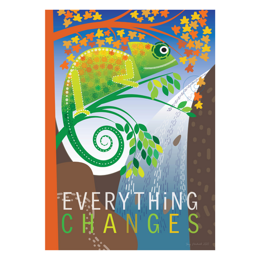 Everything Changes | Chameleon Mindfulness Print - KNUS