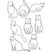 Cat Doodles Art Print - KNUS