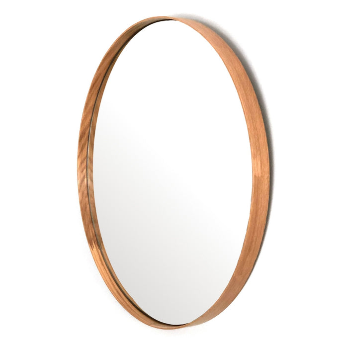 Oak Deep Frame Round Mirror - KNUS