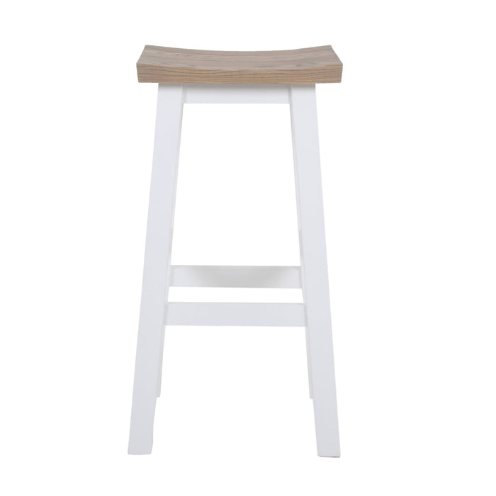Havanna Ash Stool with a White Painted Base