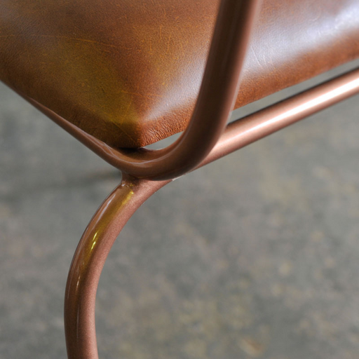 Leather Skool Dining Chair | Copper - 4