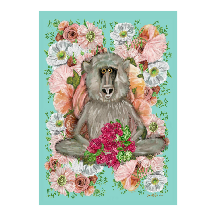 Spring Baboon Art Print - KNUS