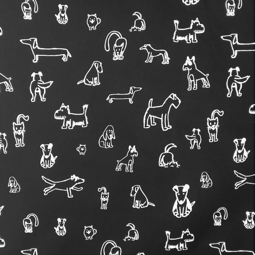 Black Dog Doodles Fabric (Per Meter) - 2