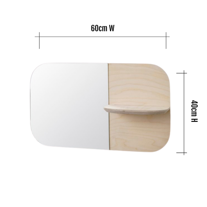 Birch Horizontal Shelfie Mirror - KNUS