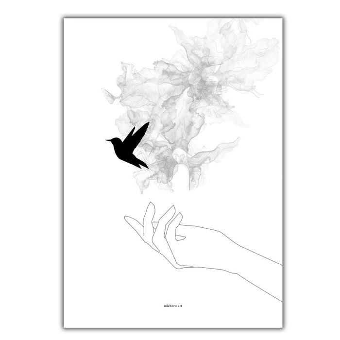Hand & Bird Art Print - KNUS