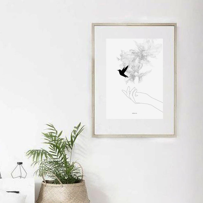 Hand & Bird Art Print
