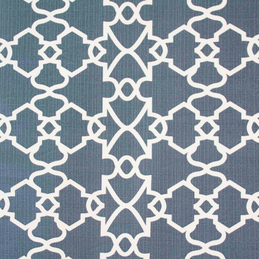 Trellis Navy Fabric (Per Meter) - KNUS
