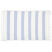 Dhurrie Fluffy Bands Blue and White Mat - KNUS