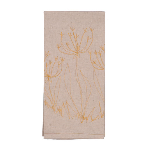 Hemp Fennel Flower Tea Towel - 1