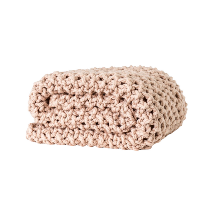 Mbali Chunky Seed Knit Blanket Nude