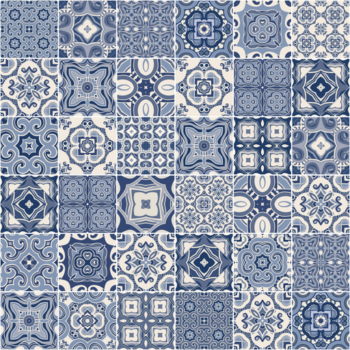 Zurbaran Tile Wallpaper - KNUS