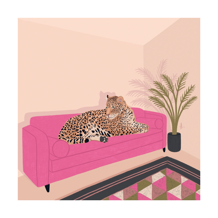 Leopard Lounge Art Print - KNUS