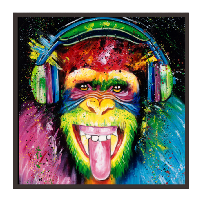 Retro Monkey Canvas Print - 3