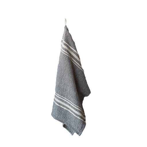 African Contemporary Tea Towel Charcoal - 2