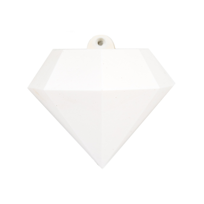 Diamond Wall Vase - White - 1