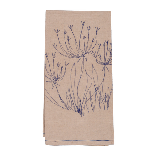 Hemp Fennel Flower Tea Towel - 2